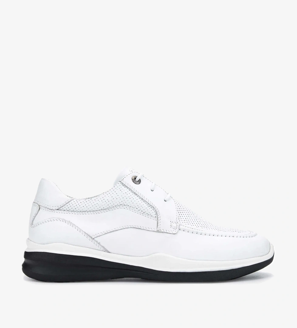 Tamer Tanca Tamer Tanca Erkek Hakiki Deri Beyaz Casual Ayakkabı model görseli