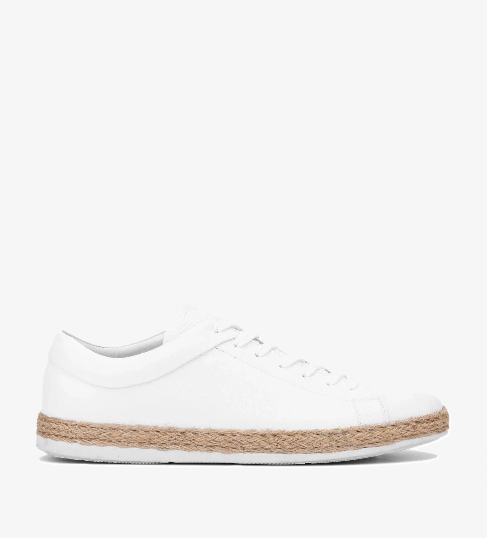 Tamer Tanca Tamer Tanca Erkek Hakiki Deri Beyaz Casual Ayakkabı model görseli