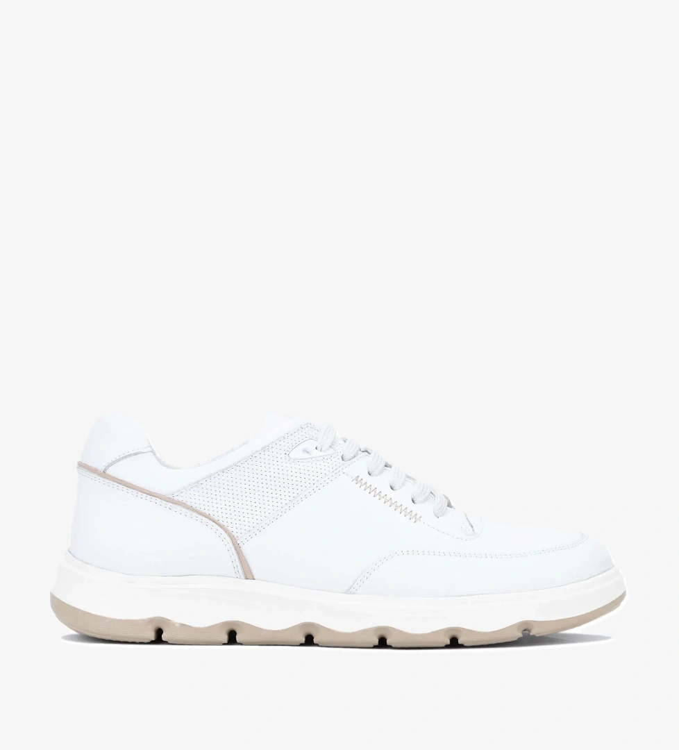 Tamer Tanca Tamer Tanca Erkek Hakiki Deri Beyaz Casual Ayakkabı model görseli