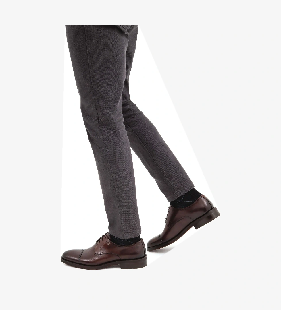 Tamer Tanca Erkek Hakiki Deri Kahverengi Deri Casual Ayakkabı - Görsel 1