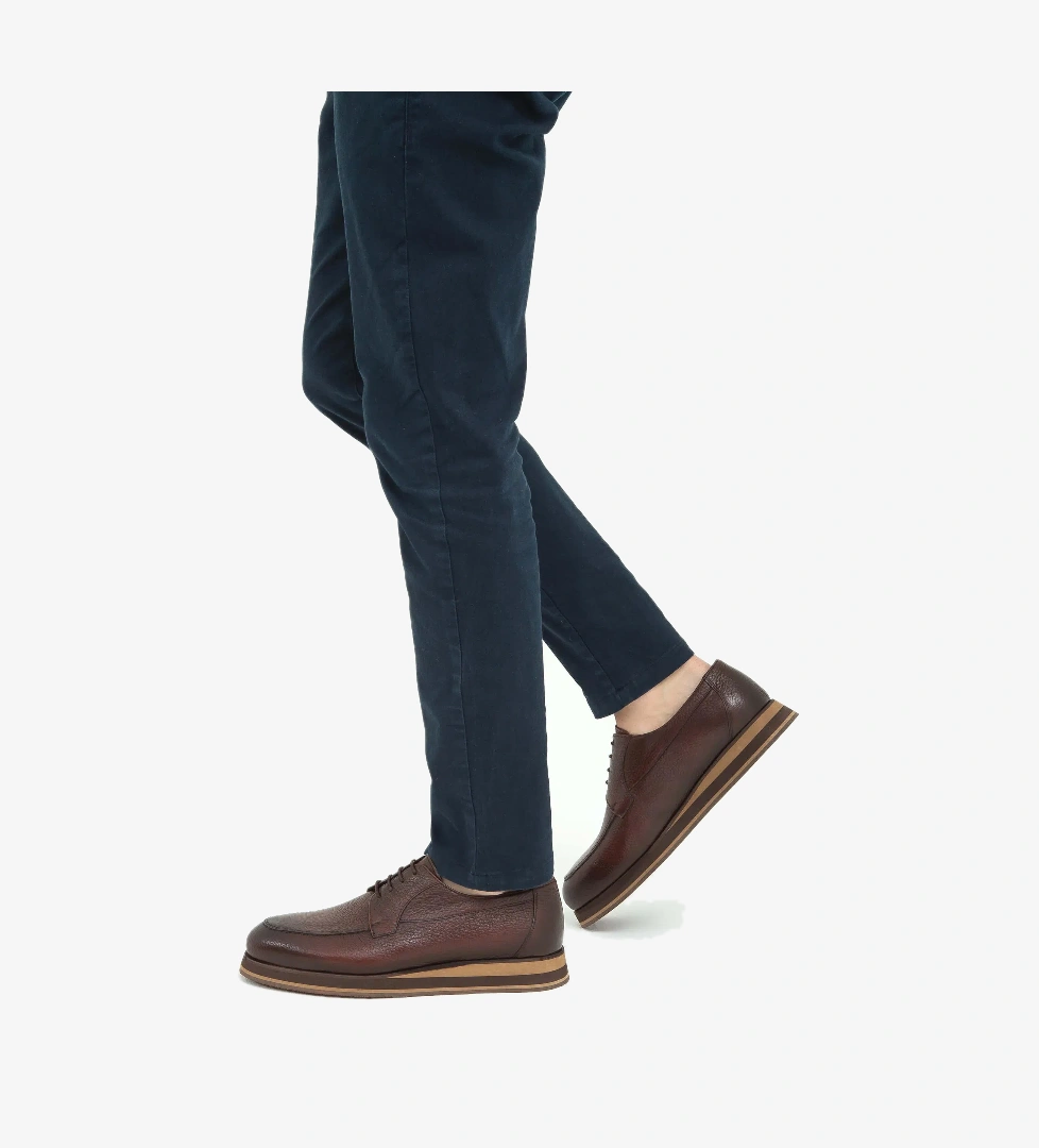 Tamer Tanca Erkek Hakiki Deri Taba Casual Ayakkabı - Görsel 1