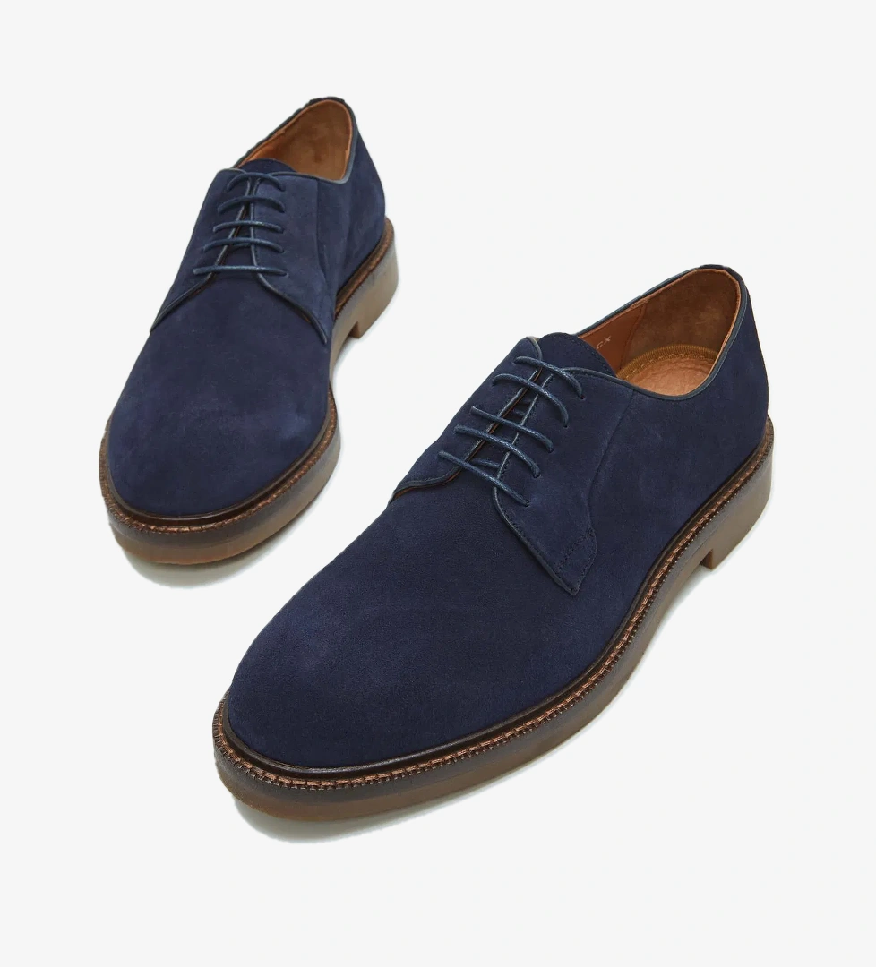 Tamer Tanca Tamer Tanca Erkek Hakiki Deri Lacivert Süet Casual Ayakkabı model görseli