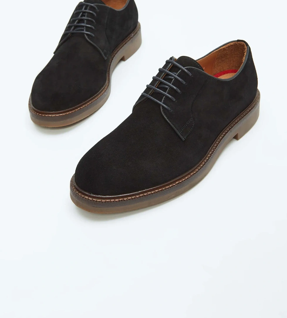 Tamer Tanca Tamer Tanca Erkek Hakiki Deri Siyah Süet Casual Ayakkabı model görseli