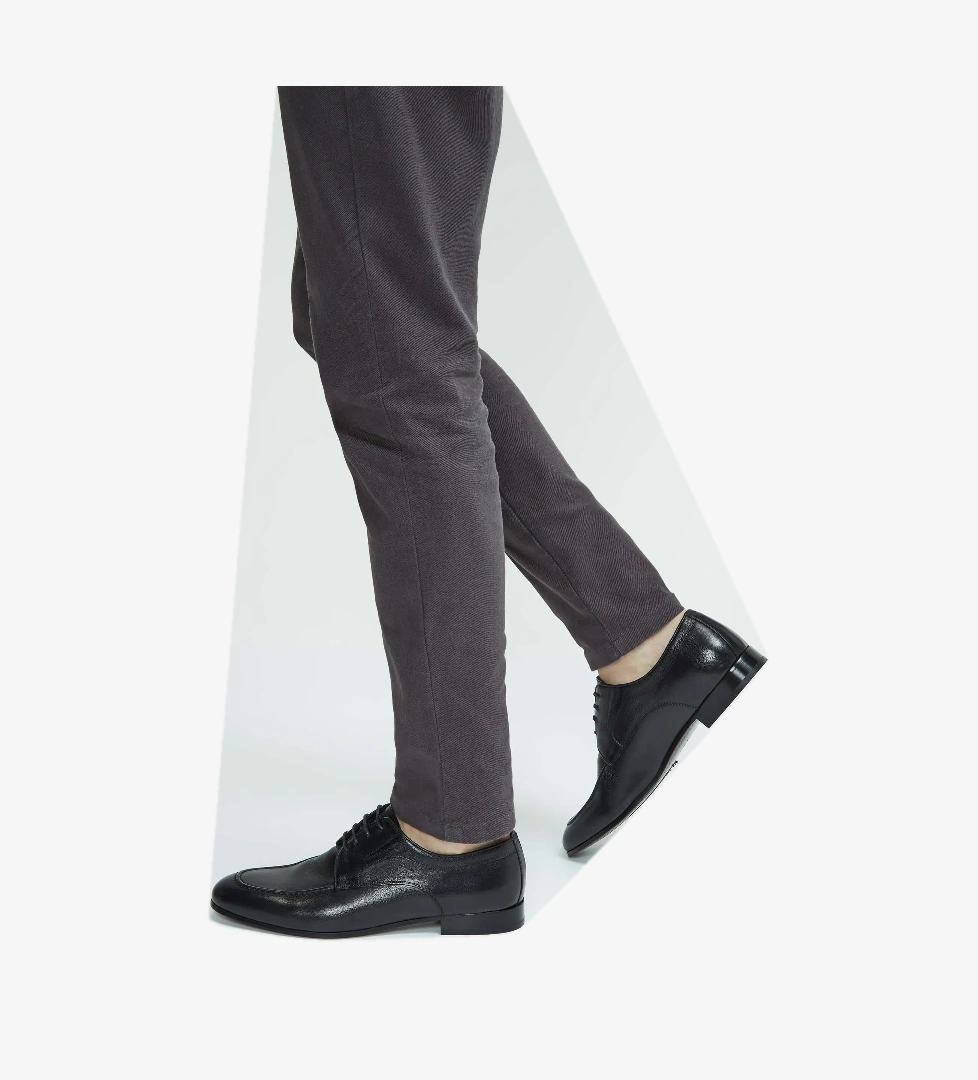 Tamer Tanca Erkek Hakiki Deri Siyah Deri Klasik Ayakkabı - Görsel 1