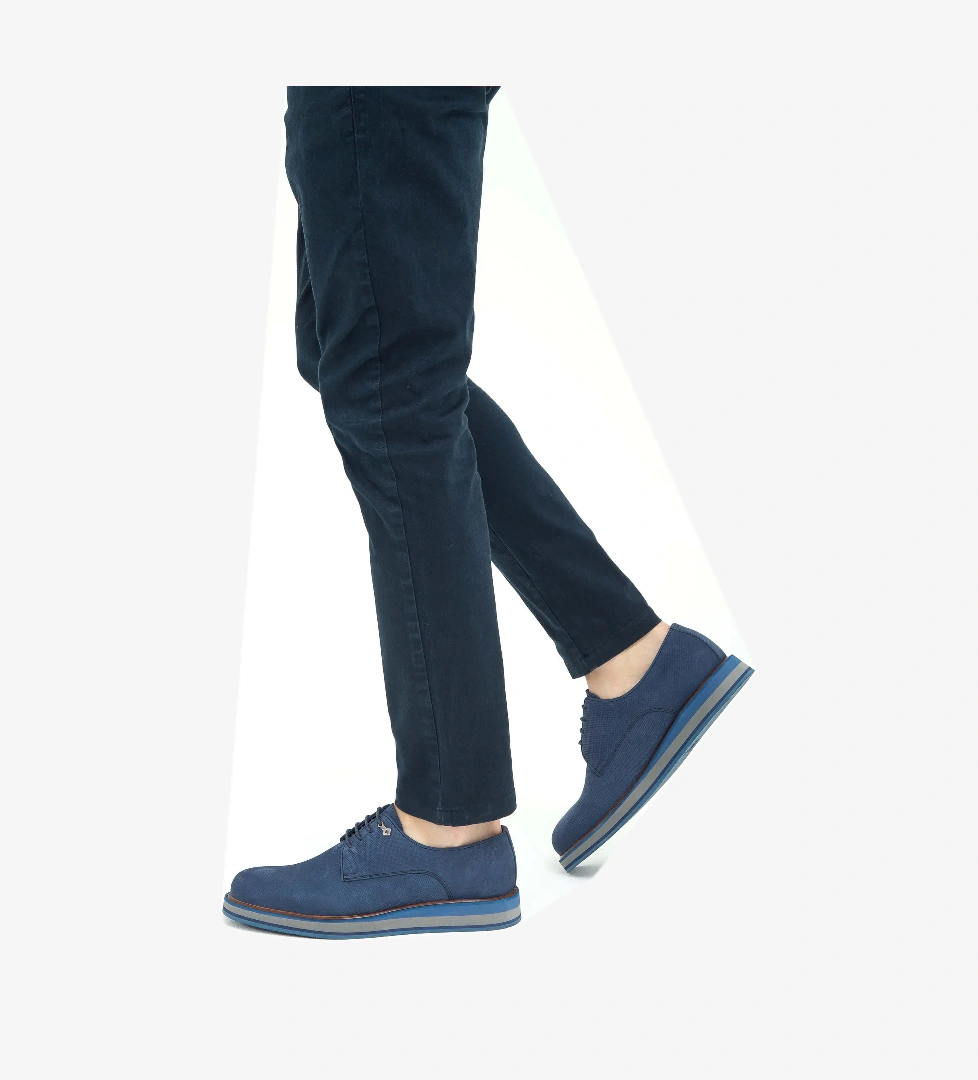 Tamer Tanca Tamer Tanca Erkek Hakiki Deri Lacivert Nubuk Casual Ayakkabı model görseli