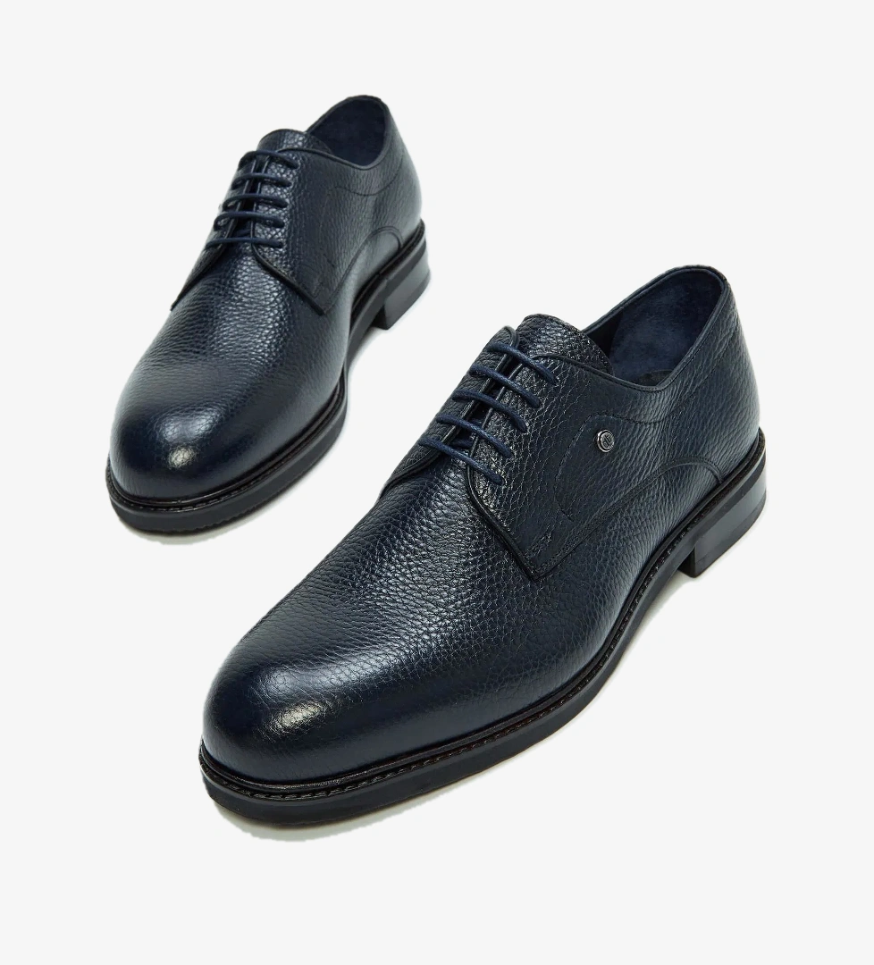 Tamer Tanca Erkek Hakiki Deri Lacivert Casual Ayakkabı - Görsel 1