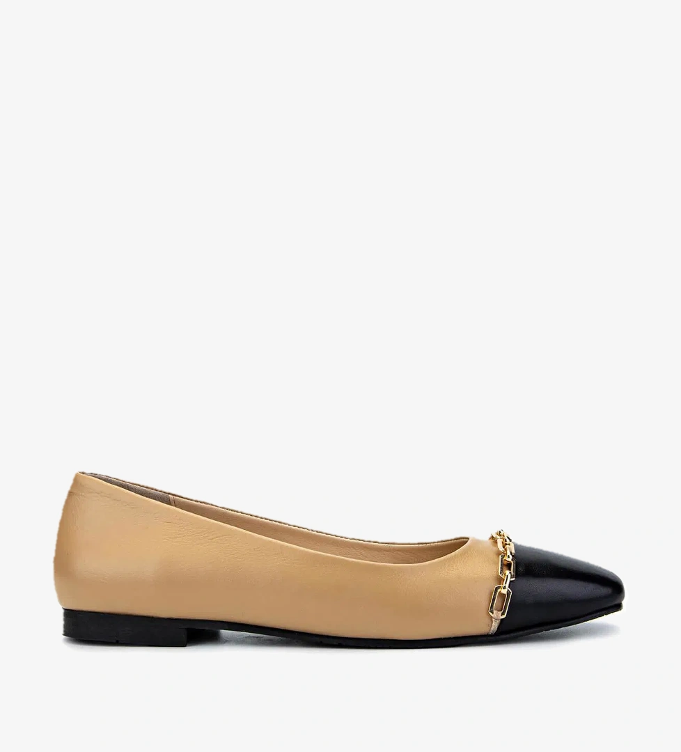 Tamer Tanca Tamer Tanca Kadın Hakiki Deri Bej Babet Ayakkabı model görseli