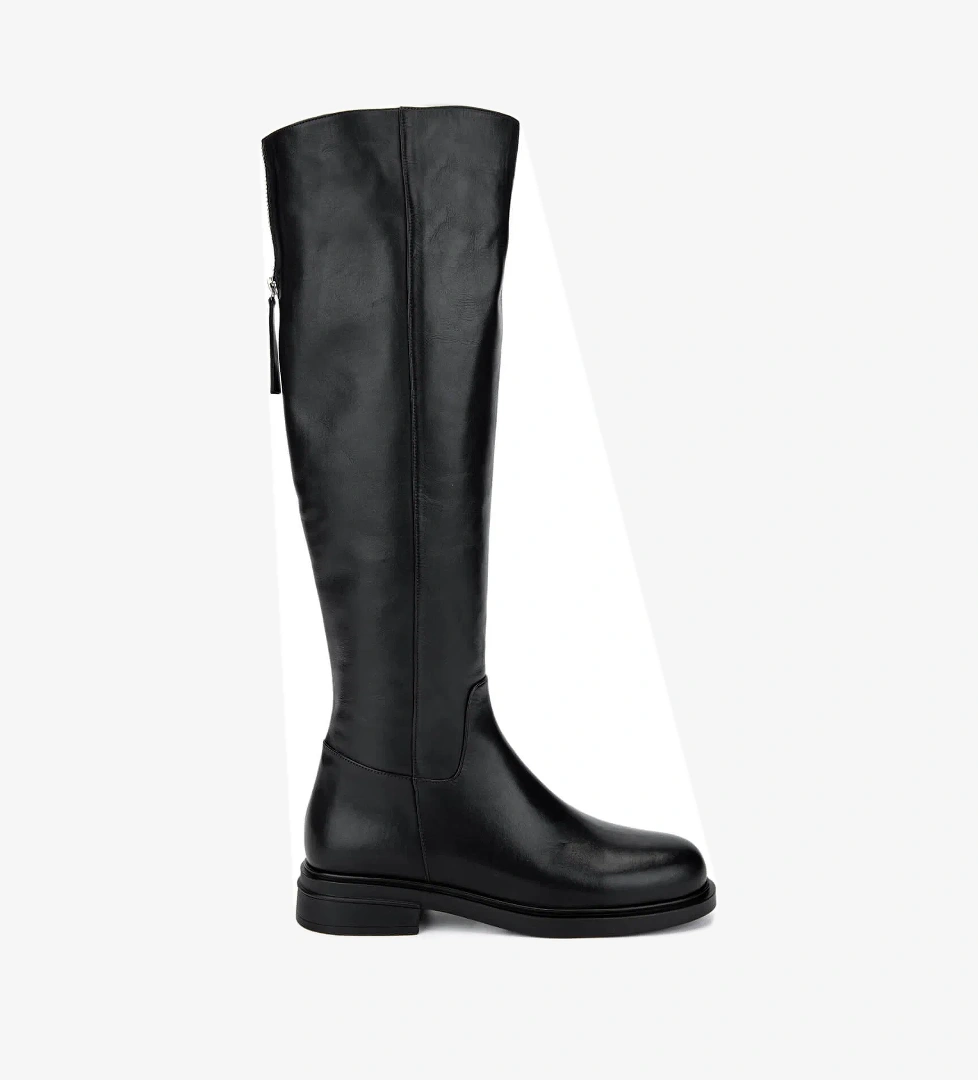 Tamer Tanca Kadın Hakiki Deri Siyah Deri Casual Çizme - Görsel 1