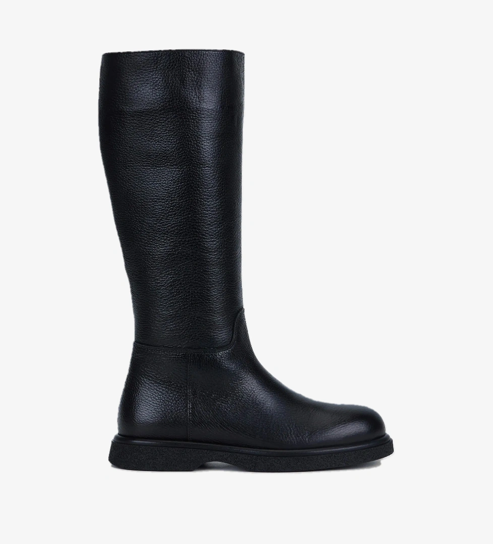 Tamer Tanca Kadın Hakiki Deri Siyah Casual Çizme - Görsel 1