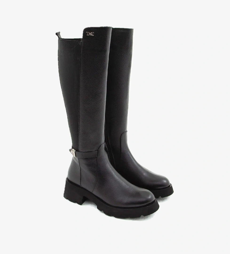 Tamer Tanca Tamer Tanca Kadın Hakiki Deri Siyah Floter Casual Çizme model görseli