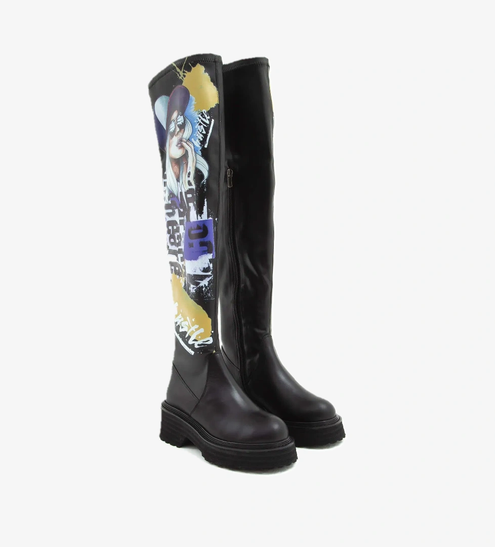 Tamer Tanca Tamer Tanca Kadın Hakiki Deri Siyah Casual Çizme model görseli