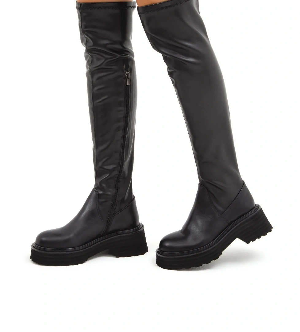 Tamer Tanca Tamer Tanca Kadın Hakiki Deri Siyah Casual Çizme model görseli