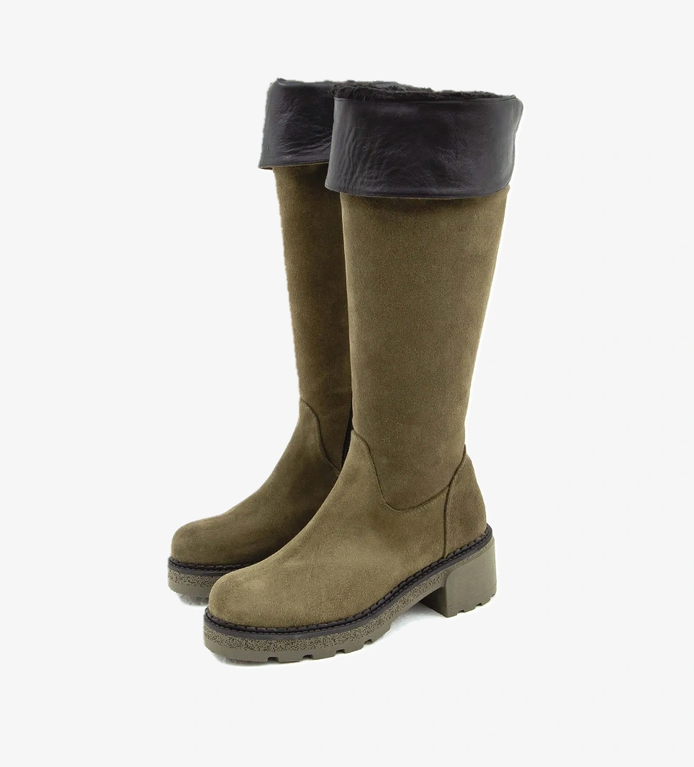 Tamer Tanca Tamer Tanca Kadın Hakiki Deri Yeşil Casual Çizme model görseli