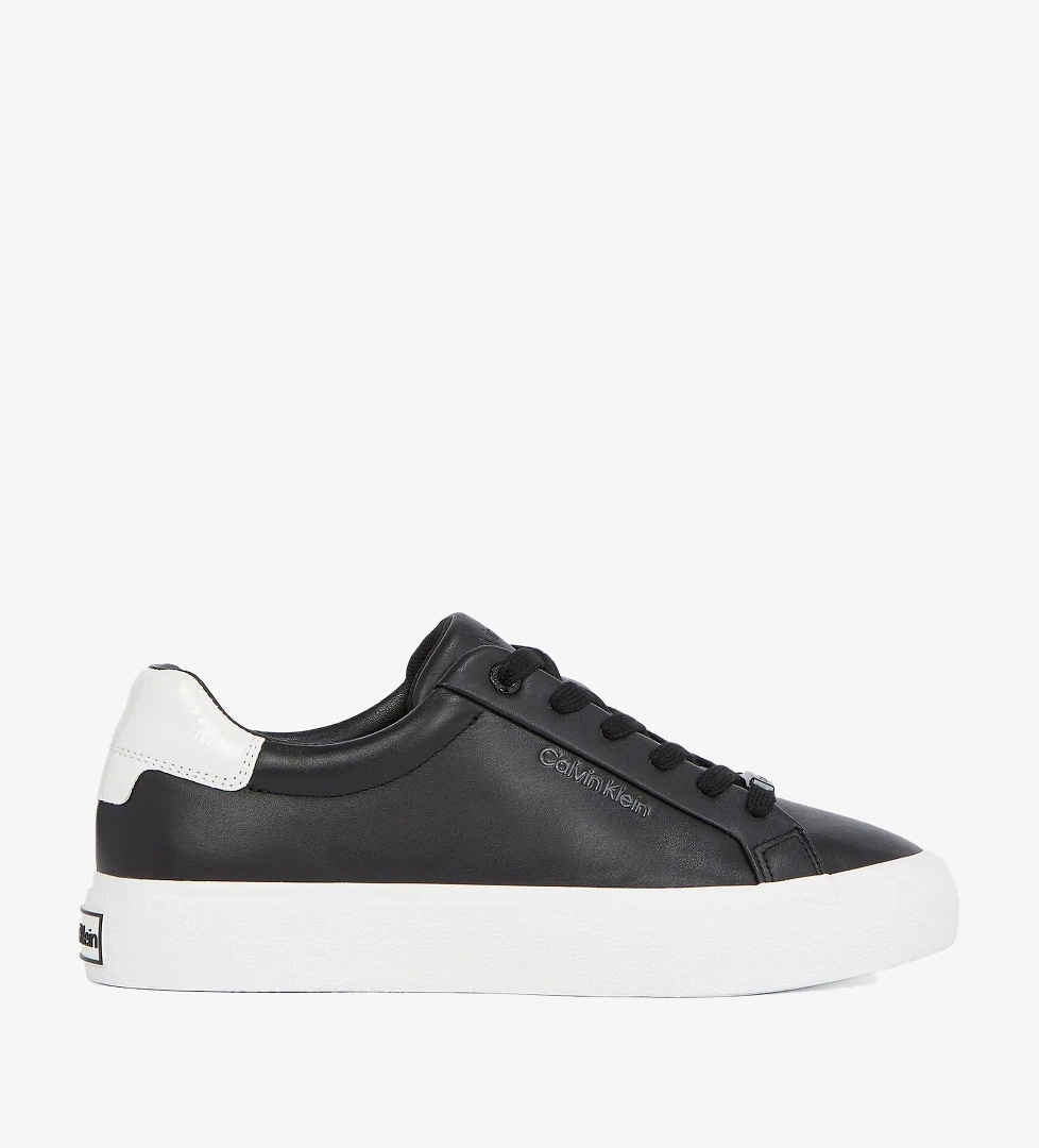 Calvin Klein Lace Up Texture Kadın Siyah Sneaker - Görsel 1