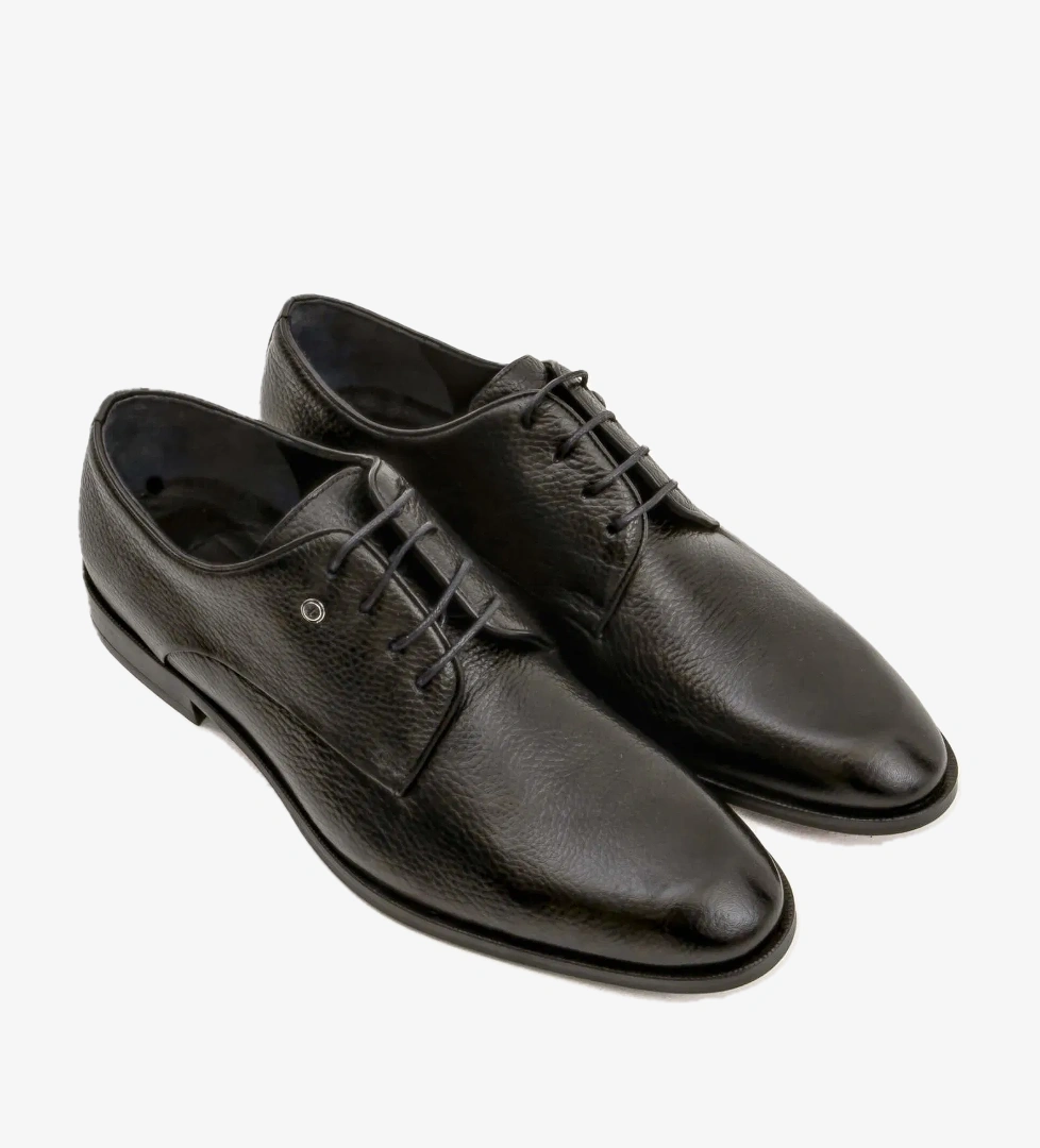 Tamer Tanca Erkek Hakiki Deri Siyah Klasik Ayakkabı - Görsel 1