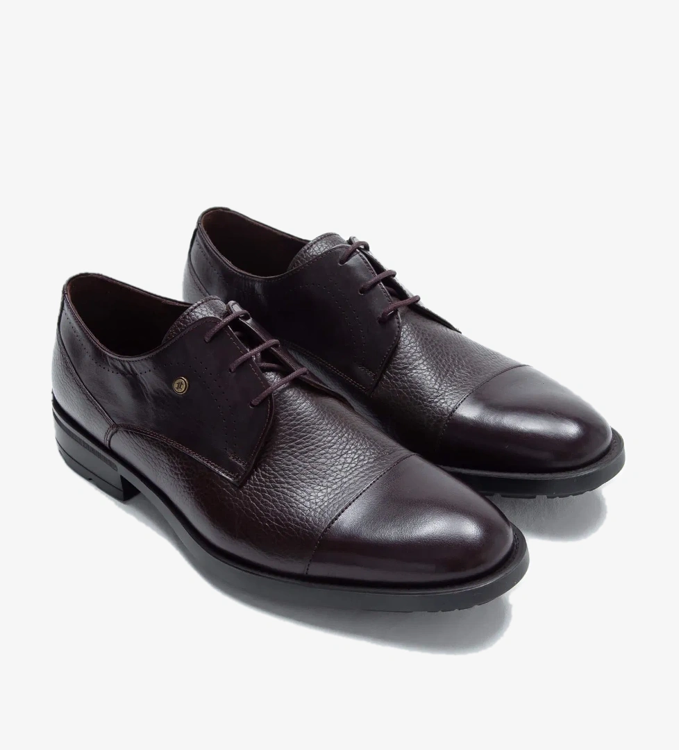 Tamer Tanca Erkek Hakiki Deri Kahverengi Klasik Ayakkabı - Görsel 1