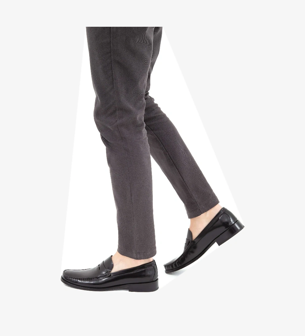 Tamer Tanca Erkek Hakiki Deri Siyah Açma Makosen Ayakkabı - Görsel 1