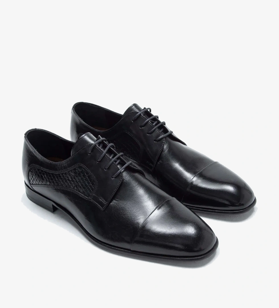 Tamer Tanca Tamer Tanca Erkek Hakiki Deri Siyah Klasik Ayakkabı model görseli