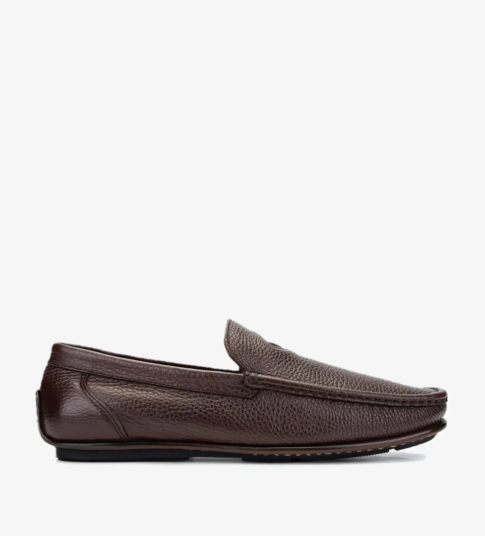 Tamer Tanca Tamer Tanca Erkek Hakiki Deri Kahverengi Floter Driver Ayakkabı Casual Ayakkabı | FashFed Kahverengi - 1. görsel