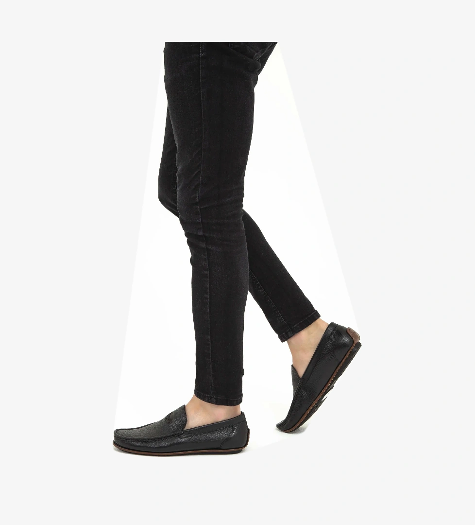 Tamer Tanca Tamer Tanca Erkek Hakiki Deri Siyah Floter Driver Ayakkabı model görseli