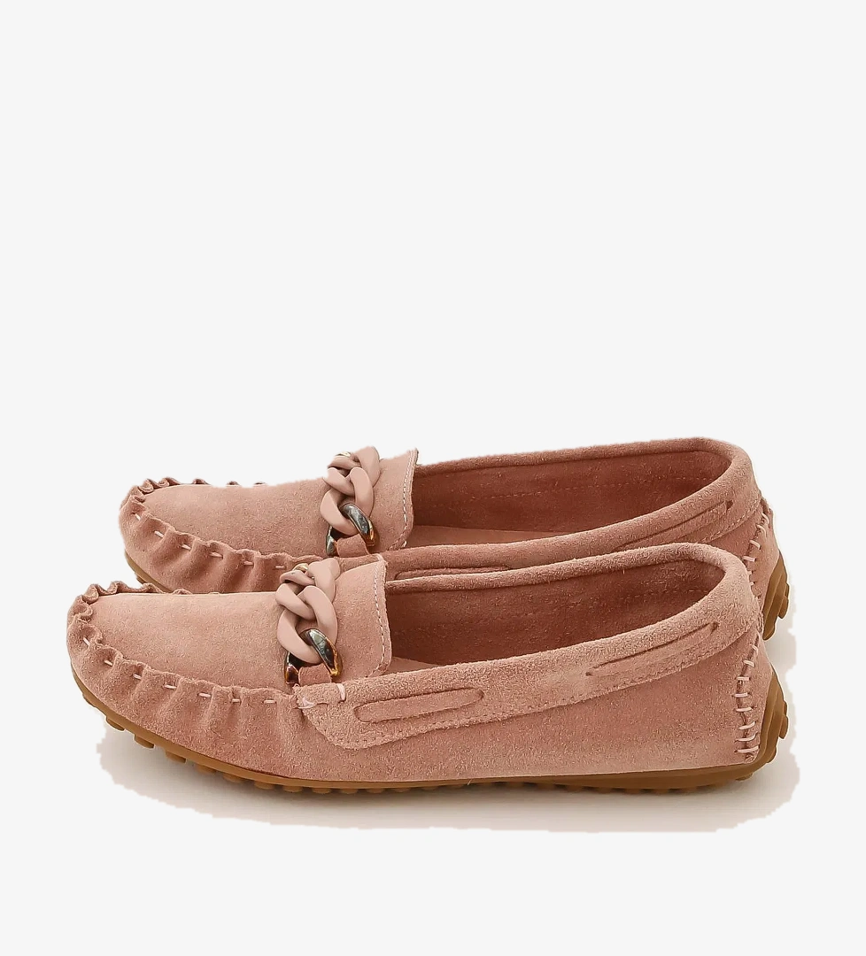 Tamer Tanca Kadın Hakiki Deri Gül Kurusu Driver Ayakkabı - Görsel 1