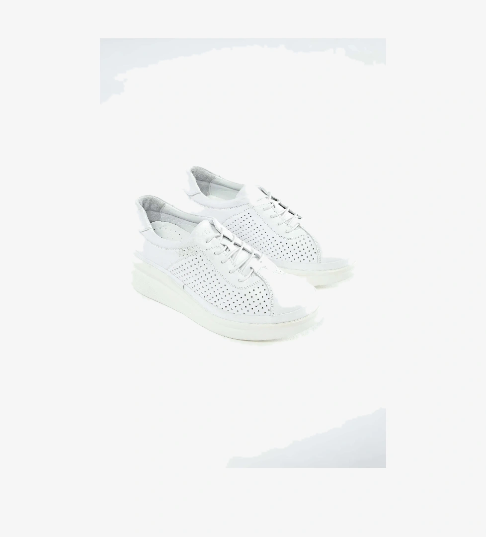 Tamer Tanca Kadın Hakiki Deri Beyaz Comfort Ayakkabı - Görsel 1