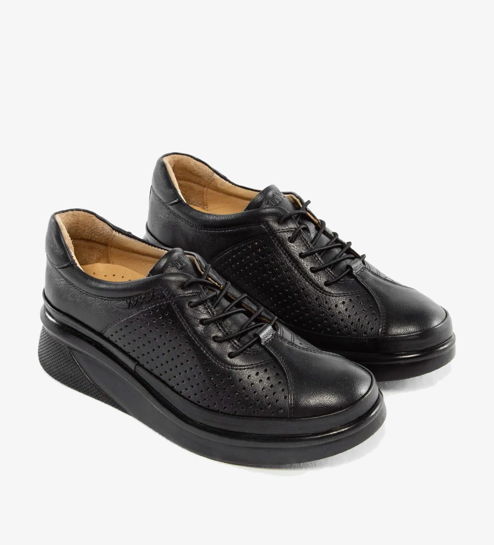 Tamer Tanca Tamer Tanca Kadın Hakiki Deri Siyah Deri Comfort Ayakkabı model görseli