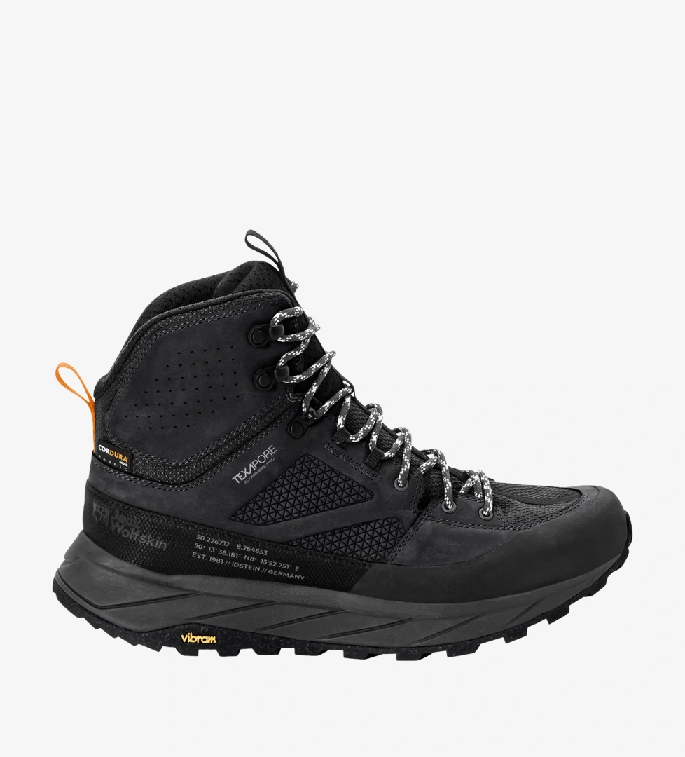 Jack Wolfskin Terraquest Texapore Mid Erkek Siyah Bot - Görsel 1