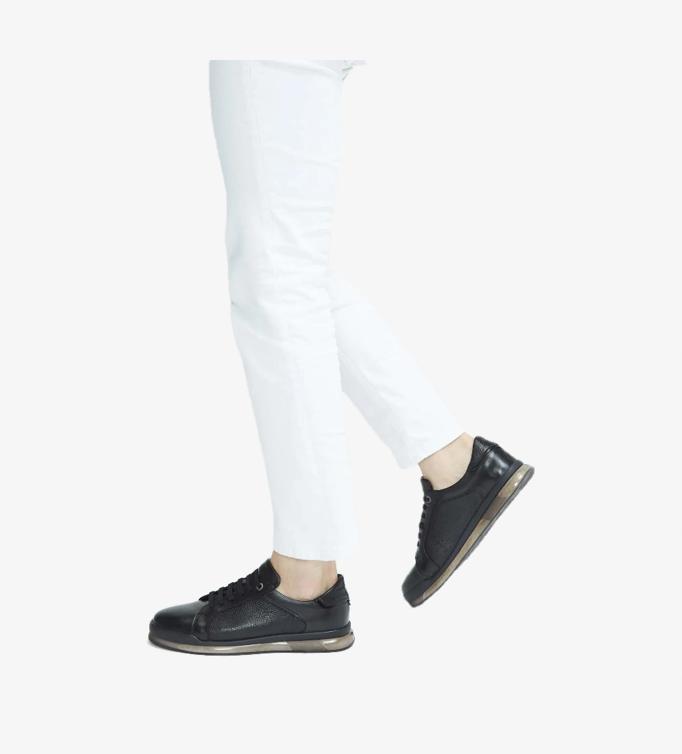 Tamer Tanca Tamer Tanca Erkek Hakiki Deri Siyah Casual Ayakkabı model görseli