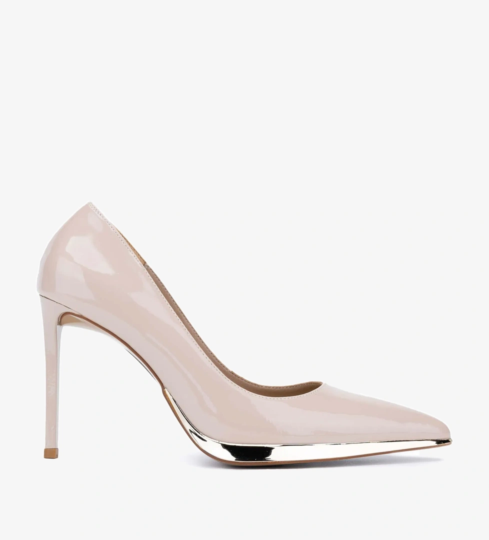 Tamer Tanca Tamer Tanca Kadın Hakiki Deri Bej Rugan Topuklu Ayakkabı model görseli