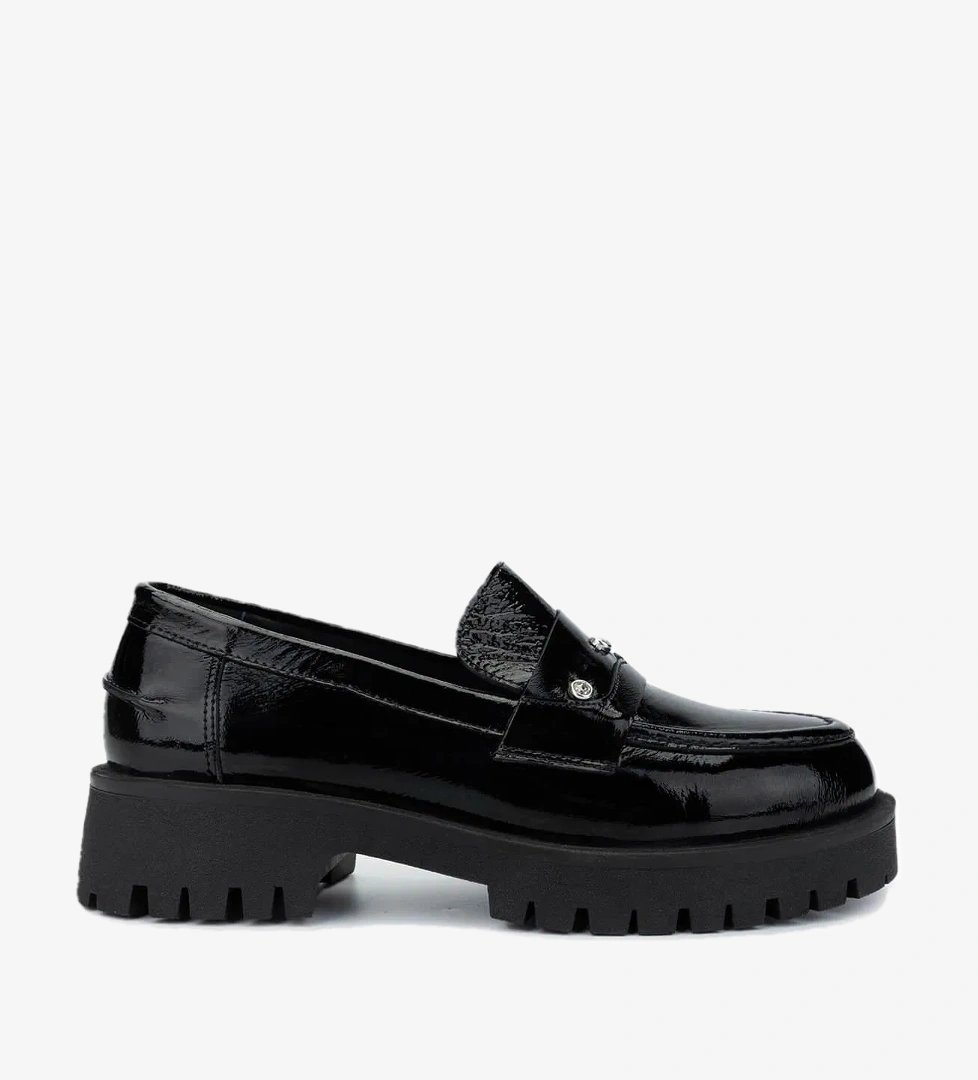 Tamer Tanca Kadın Hakiki Deri Siyah Açma Loafer Ayakkabı - Görsel 1