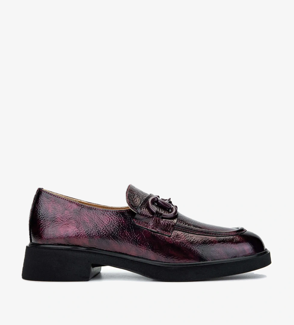 Tamer Tanca Tamer Tanca Kadın Hakiki Deri Bordo Loafer Ayakkabı model görseli