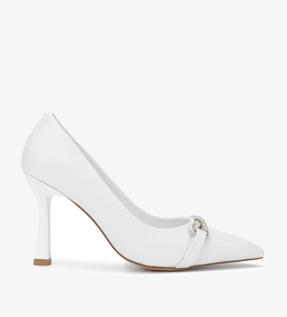 Tamer Tanca Tamer Tanca Kadın Hakiki Deri Beyaz Topuklu Ayakkabı model görseli