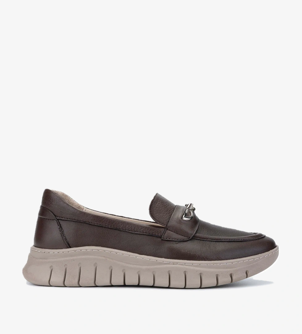 Tamer Tanca Tamer Tanca Kadın Hakiki Deri Kahverengi Loafer Ayakkabı model görseli