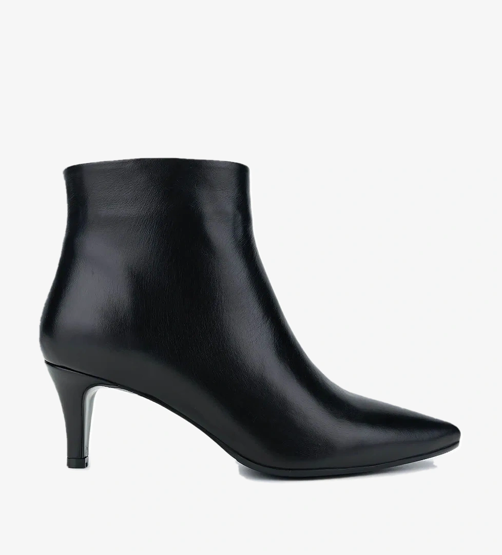 Tamer Tanca Kadın Hakiki Deri Siyah Deri Topuklu Bot - Görsel 1
