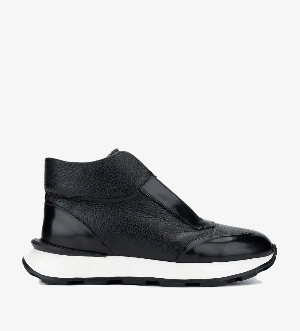 Tamer Tanca Tamer Tanca Erkek Hakiki Deri Siyah Bot Ayakkabı model görseli