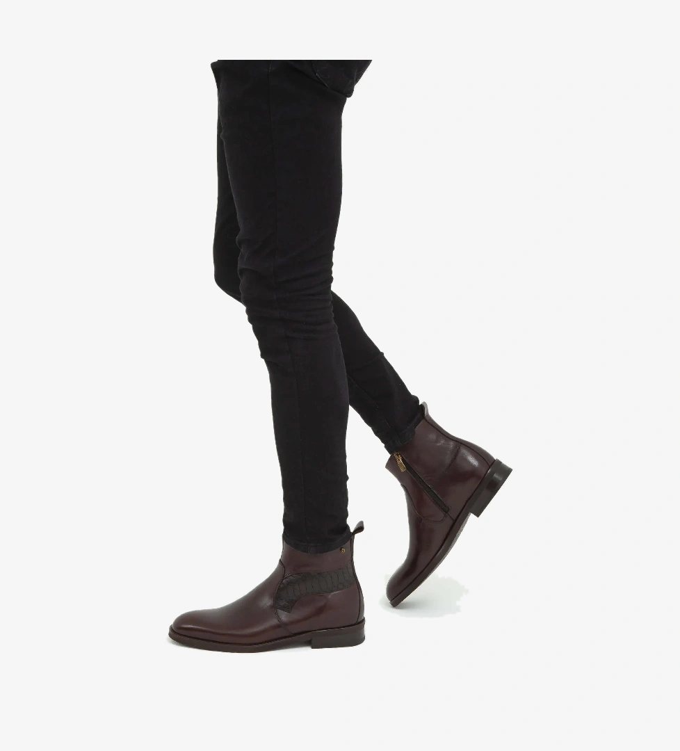 Tamer Tanca Erkek Hakiki Deri Kahverengi Deri Chelsea Bot - Görsel 1