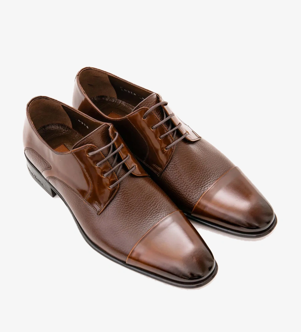 Tamer Tanca Erkek Hakiki Deri Kahverengi Klasik Ayakkabı - Görsel 1