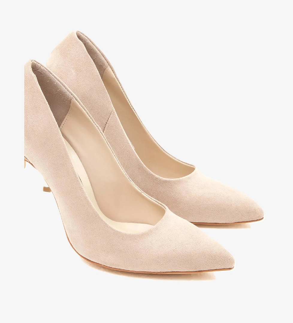 Tamer Tanca Tamer Tanca Kadın Vegan Bej Abiye Ayakkabı Basketbol Ayakkabıları | FashFed Bej - 1. görsel