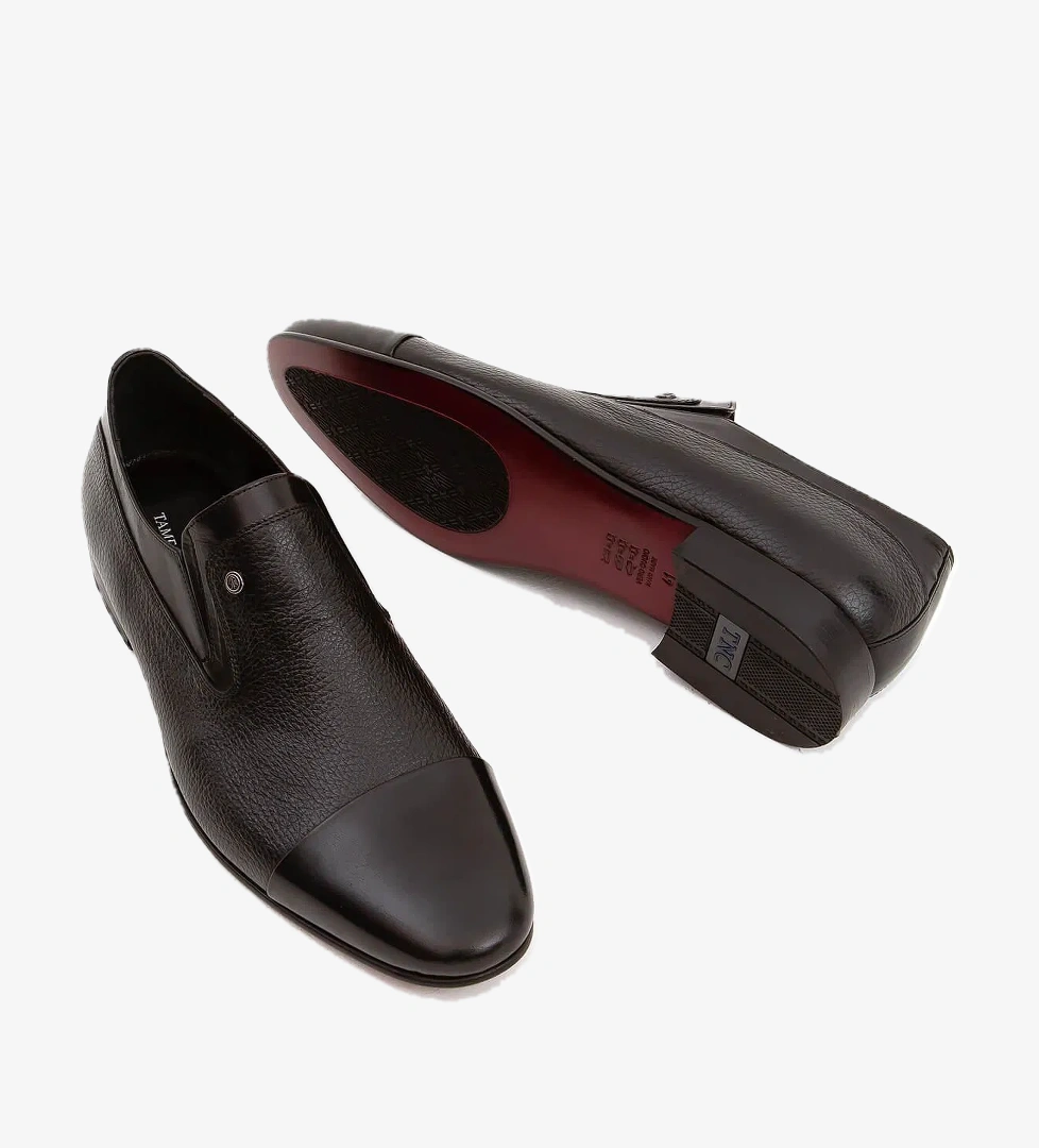 Tamer Tanca Tamer Tanca Erkek Hakiki Deri Siyah Makosen Ayakkabı model görseli