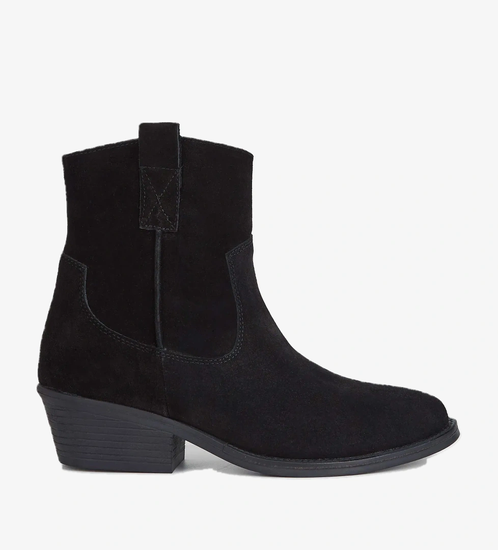 Tamer Tanca Tamer Tanca Kadın Hakiki Deri Siyah Süet Western Bot model görseli