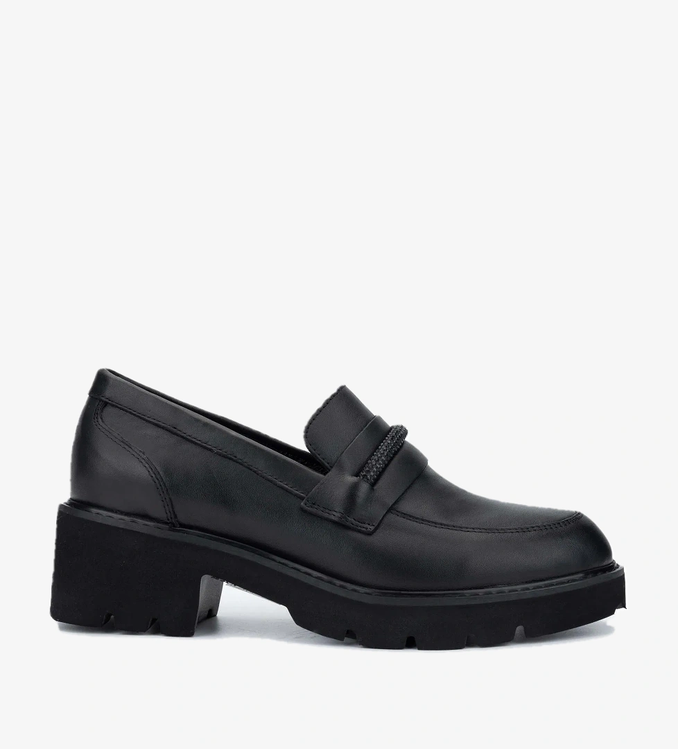 Tamer Tanca Tamer Tanca Kadın Hakiki Deri Siyah Deri Loafer Ayakkabı model görseli