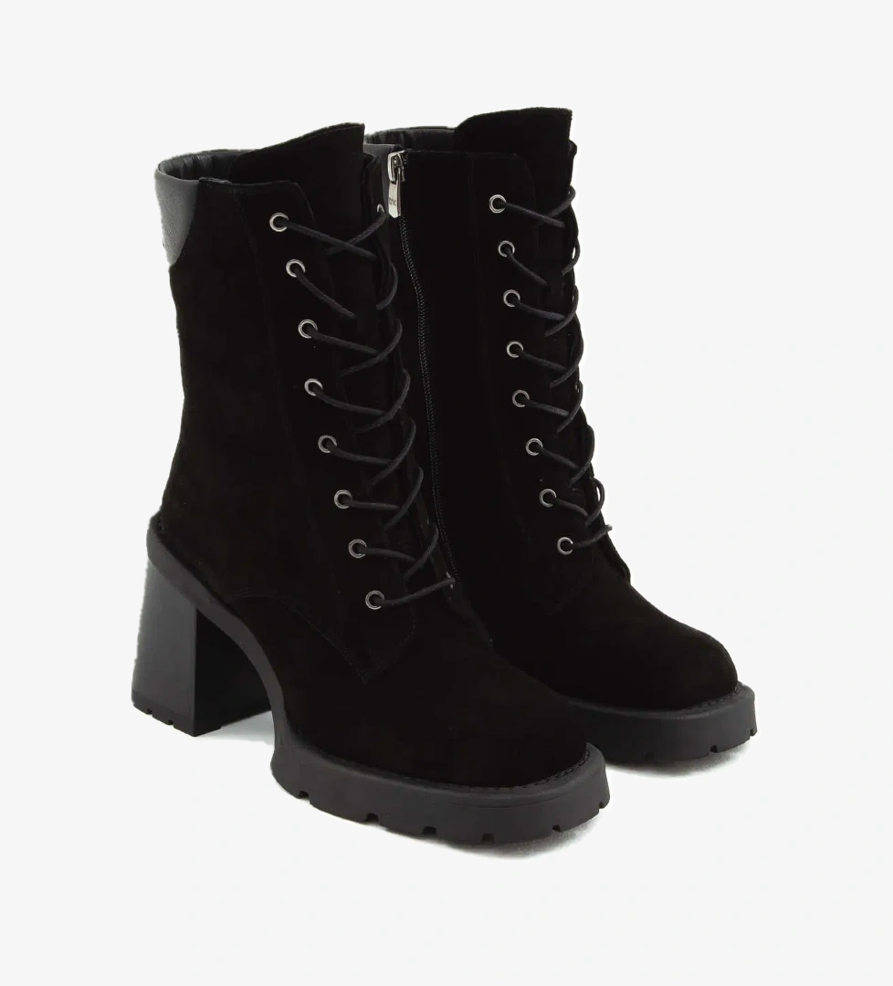 Tamer Tanca Tamer Tanca Kadın Hakiki Deri Siyah Süet Casual Bot model görseli