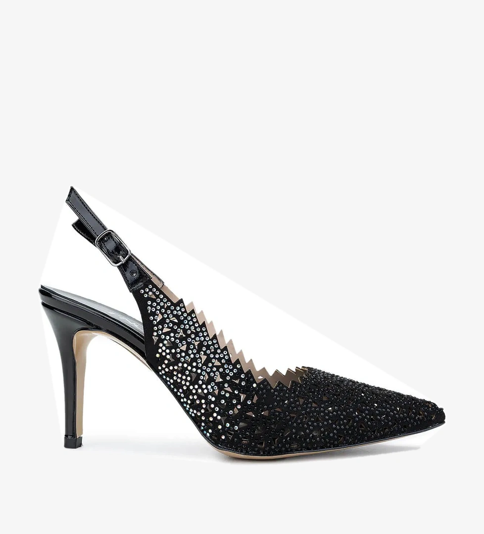 Tamer Tanca Kadın Vegan Siyah Abiye Ayakkabı - Görsel 1