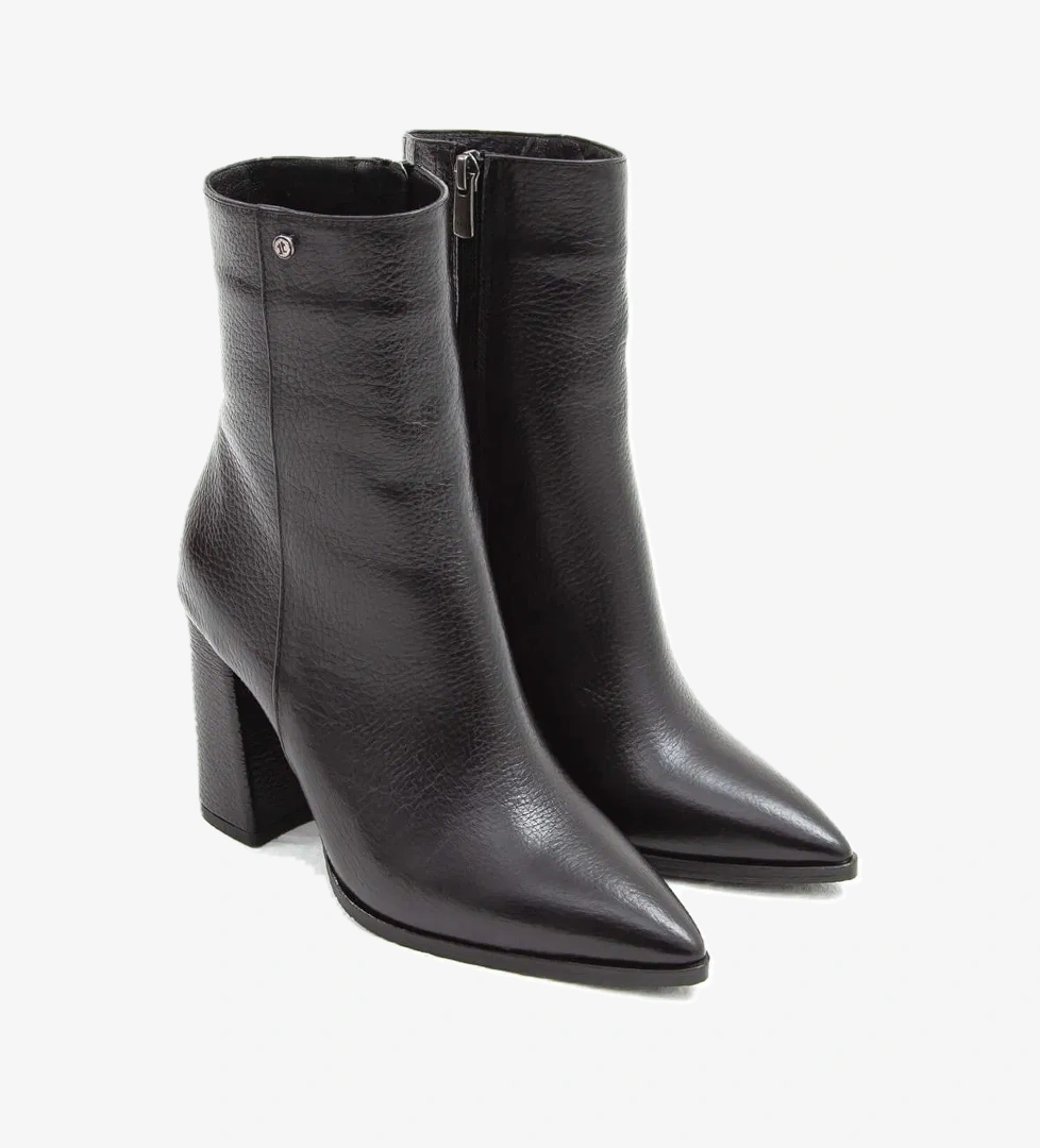 Tamer Tanca Kadın Hakiki Deri Siyah Floter Klasik Bot - Görsel 1