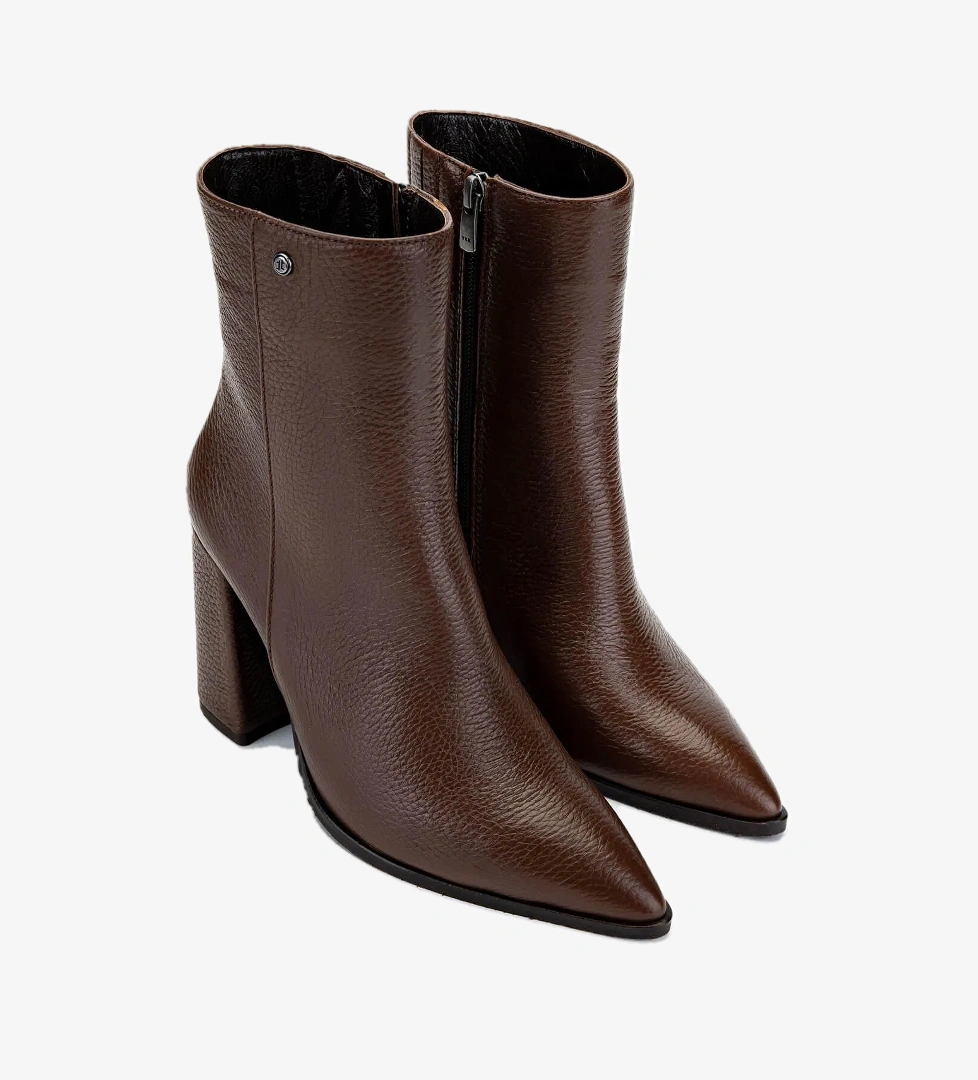 Tamer Tanca Kadın Hakiki Deri Taba Floter Klasik Bot - Görsel 1