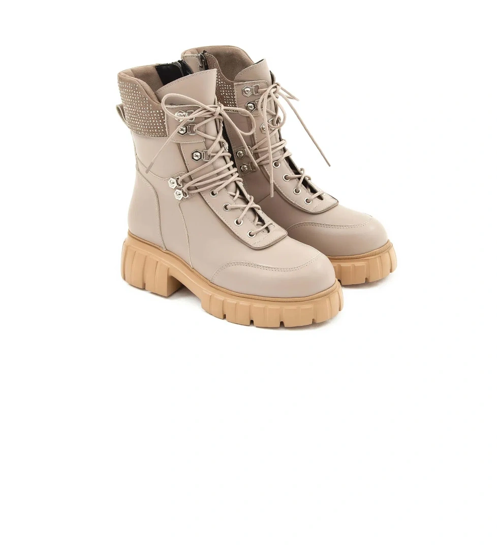 Tamer Tanca Kadın Hakiki Deri Vizon Casual Bot - Görsel 1