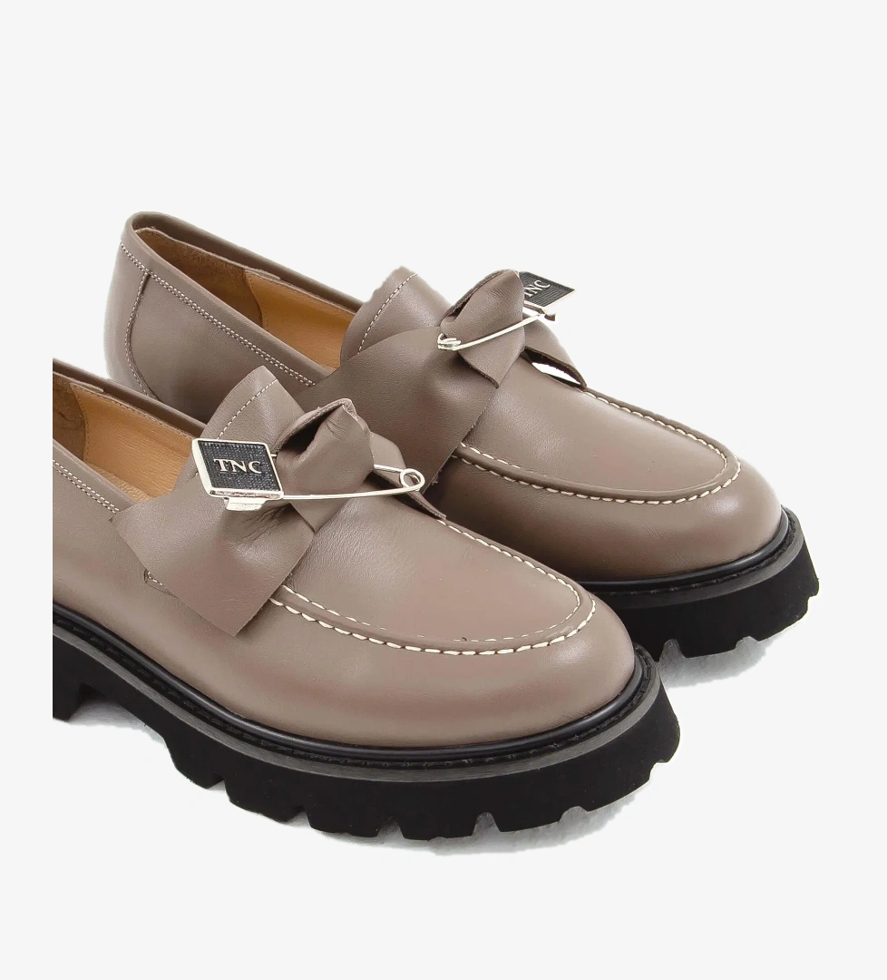 Tamer Tanca Kadın Hakiki Deri Vizon Loafer Ayakkabı - Görsel 1