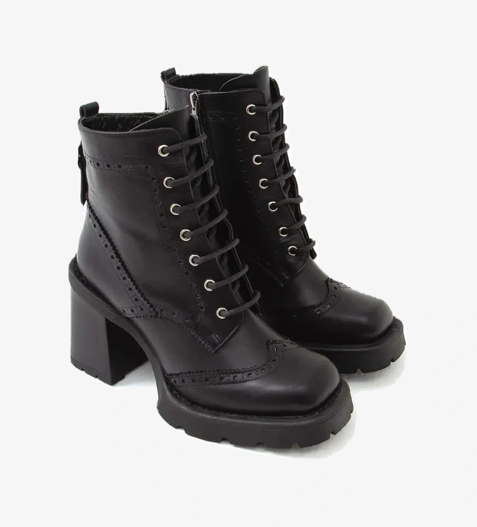 Tamer Tanca Tamer Tanca Kadın Hakiki Deri Siyah Casual Bot | FashFed Siyah - 1. görsel