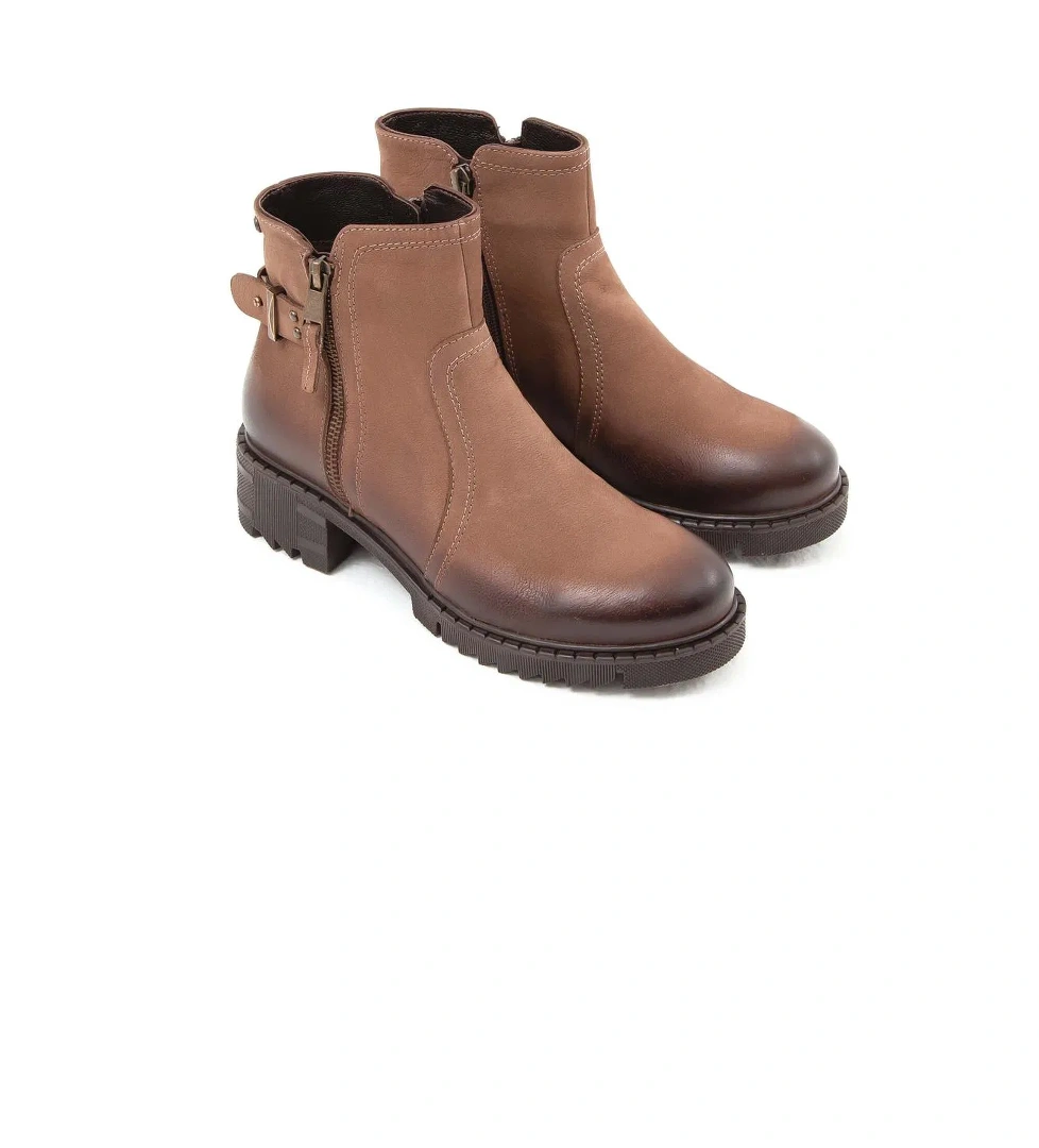 Tamer Tanca Tamer Tanca Kadın Hakiki Deri Bej Günlük Bot model görseli